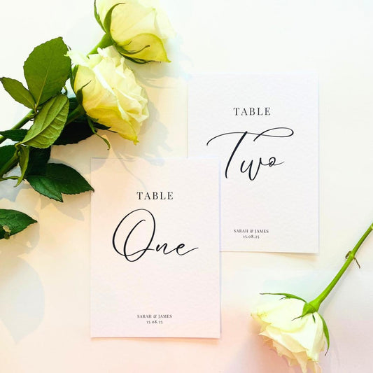 Charlotte - Table Number Cards